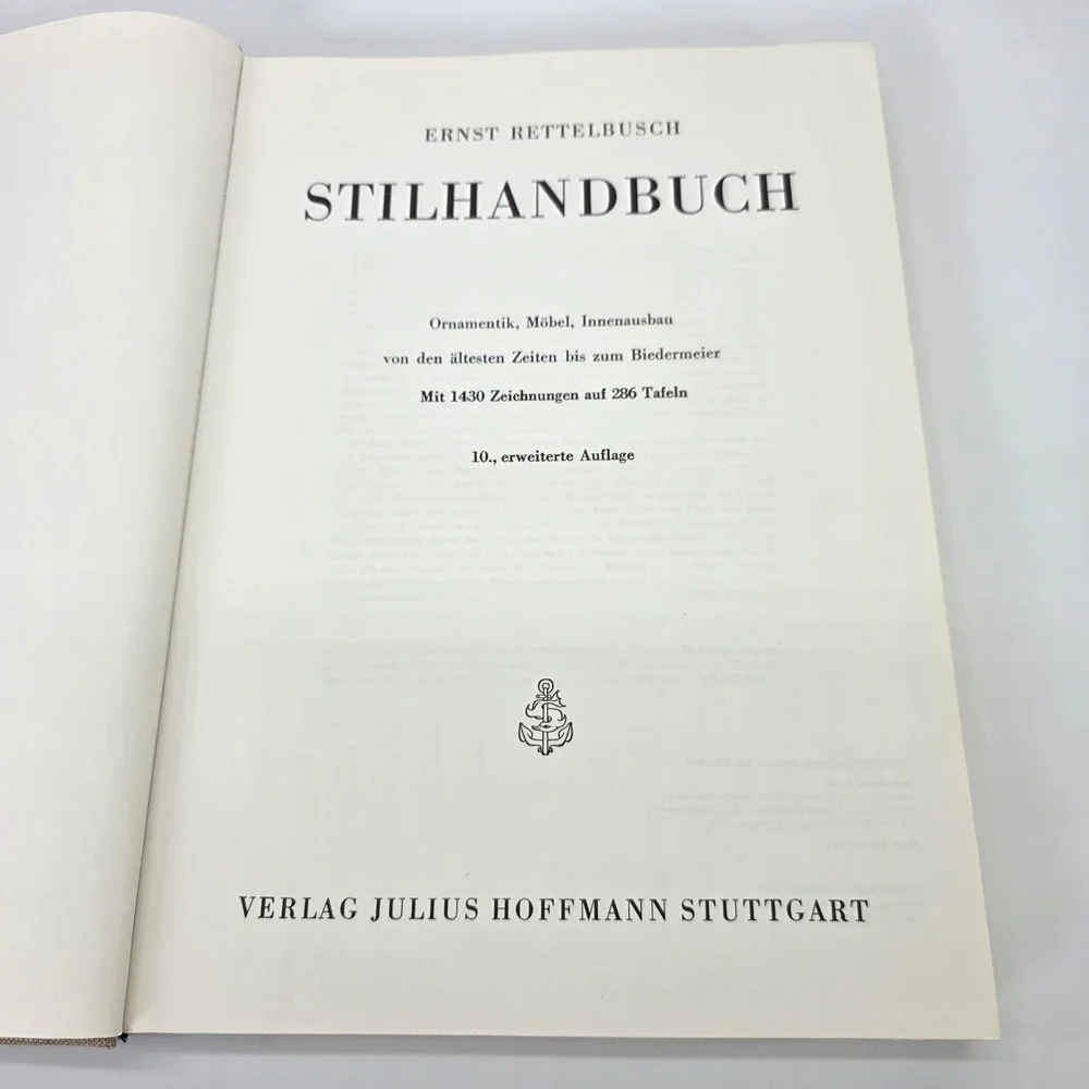 1979 Ernst Rettelbusch Stilhandbuch German Hardcover Art‎ Book Julius Hoffmann